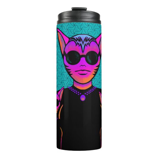 Feline character thermosbeker (Voorkant)