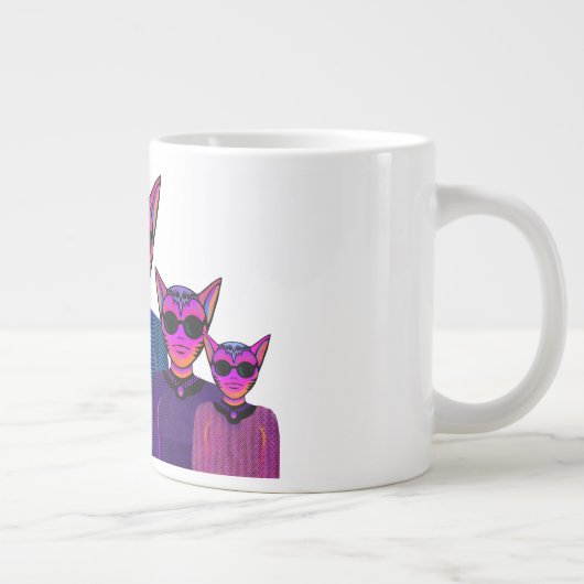 Feline characters Design Extra Grote Beker (Rechts)