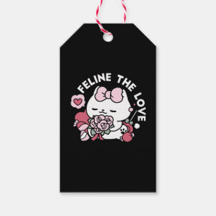 Feline de Liefde - Schattigee Valentijn's Cat Desi Cadeaulabel