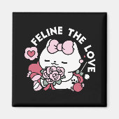 Feline de Liefde - Schattigee Valentijn's Cat Desi Magneet (Voorkant)