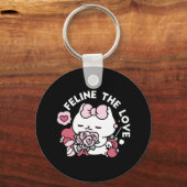 Feline de Liefde - Schattigee Valentijn's Cat Desi Sleutelhanger (Achterkant)