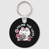 Feline de Liefde - Schattigee Valentijn's Cat Desi Sleutelhanger (Achterkant)