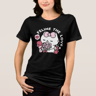Feline de Liefde - Schattigee Valentijn's Cat Desi Tri-Blend Shirt