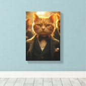 Feline Detective op het Hoesje Canvas Afdruk (Insitu (Houten vloer))