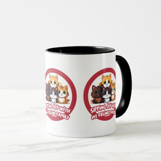 Feline Family Joy Mug (Devant droit)