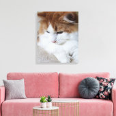 (Feline Fancy) Kat Overpeinzing: Kat Foto Canvas Afdruk (Insitu (Woonkamer))