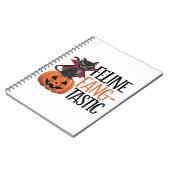 Feline Fang-tastic Halloween Vampire Cat Design Notitieboek (Linkerzijde)
