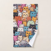 Feline Fantasy: Schattigee anime Cats Galore Bad Handdoek (Handdoek)