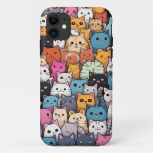 Feline Fantasy: Schattigee anime Cats Galore iPhone 11 Hoesje