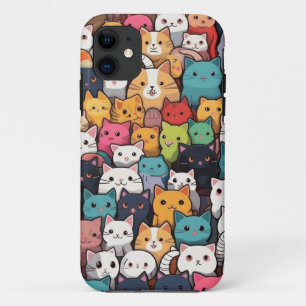 Feline Fantasy: Schattigee anime Cats Galore iPhone 11 Hoesje