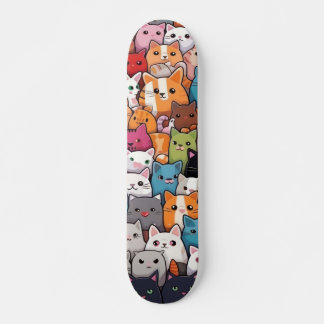 Feline Fantasy: Schattigee anime Cats Galore Skateboard