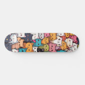 Feline Fantasy: Schattigee anime Cats Galore Skateboard (Horizontaal)