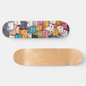 Feline Fantasy: Schattigee anime Cats Galore Skateboard (Horizontaal)