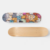 Feline Fantasy: Schattigee anime Cats Galore Skateboard (Horizontaal)