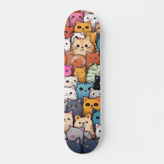 Feline Fantasy: Schattigee anime Cats Galore Skateboard