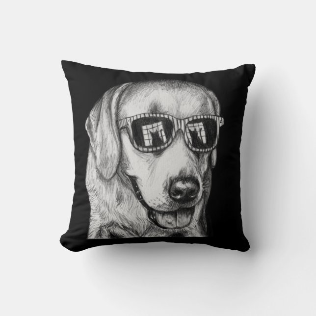 Feline Fascination Dog Art Pillow Kussen (Voorkant)