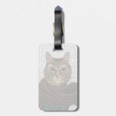 Feline Fashionista Bagagelabel (Achterkant verticaal)