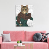 Feline Fashionista Canvas Afdruk (Insitu (Woonkamer))
