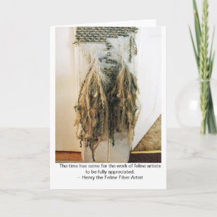 Feline Fiber Art Note Kaart