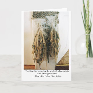 Feline Fiber Art Note Kaart