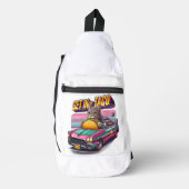 Feline Fiesta in Pink Ride Sling Bag (Voorkant)