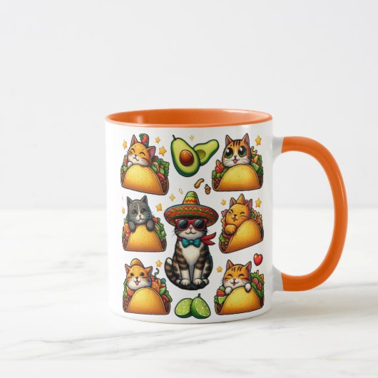 Feline Fiesta: katten en taco's Mok (Rechts)