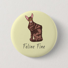 Feline Fine Ronde Button 5,7 Cm