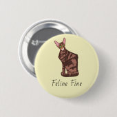 Feline Fine Ronde Button 5,7 Cm (Voorkant /achterkant)