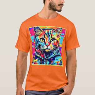 Feline Finesse: Beste Cat Paint Art voor Print T-shirt