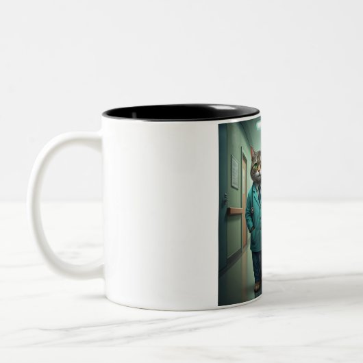 Feline First Responders Two-Tone Mug (Gauche)
