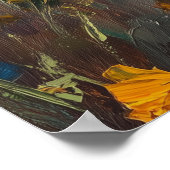 Feline Flight in a Forest of Fire - Leaping Bengal Poster (Hoek)