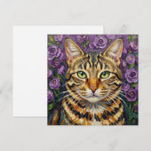 Feline & Floral | Cute Artistic Cat (Voorkant / Achterkant)