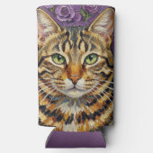 Feline & Floral | Cute Artistic Cat (Achterkant)