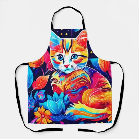 Feline Floral Fantasy Schort (Voorkant)