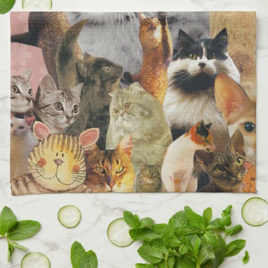 Feline Follies Kitchen Towel Theedoek (Gevouwen)