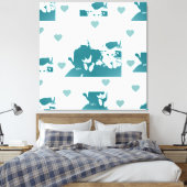 Feline Friends. Adorable Kitten Duo. Canvas Afdruk (Insitu (Slaapkamer))