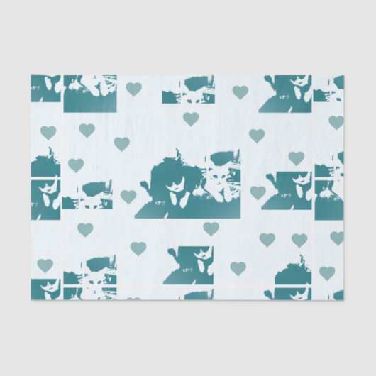 Feline Friends. Adorable Kitten Duo. Tissuepapier (Voorkant)