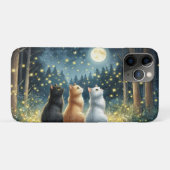 Feline Friends en het maanlicht Case-Mate iPhone Case (Achterkant (horizontaal))
