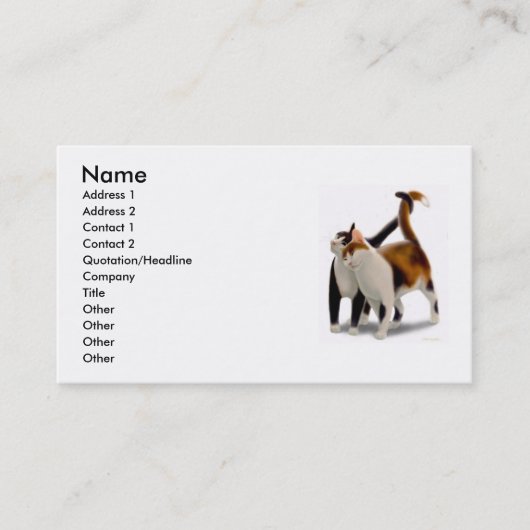 Feline Friends Profile Card Visitekaartje (Voorkant)