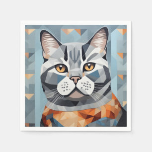Feline Geometry Brits Korthaar Servet