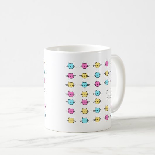 Feline Good Rainbow Cat Mug (Devant droit)