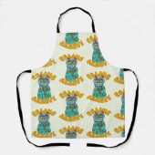 Feline Groovy Hippie Cat Fun Toon Art Schort (Voorkant)