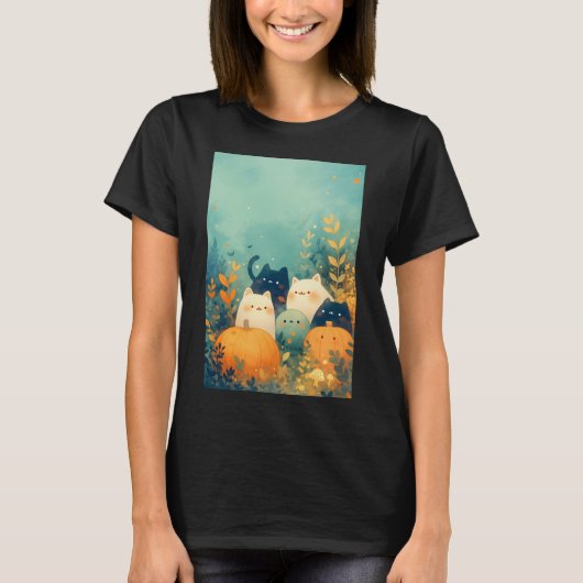 Feline Herfst Fantasy T-shirt (Voorkant)