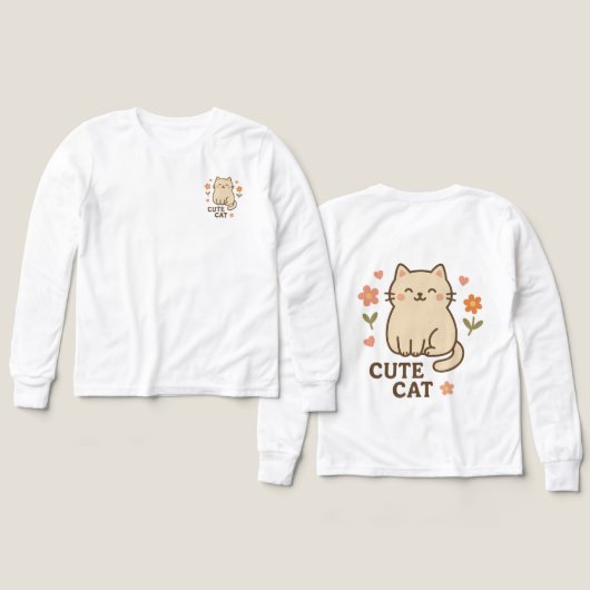 Feline in Bloom (Motif Recto et Verso)