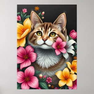 Feline in volle bloei poster