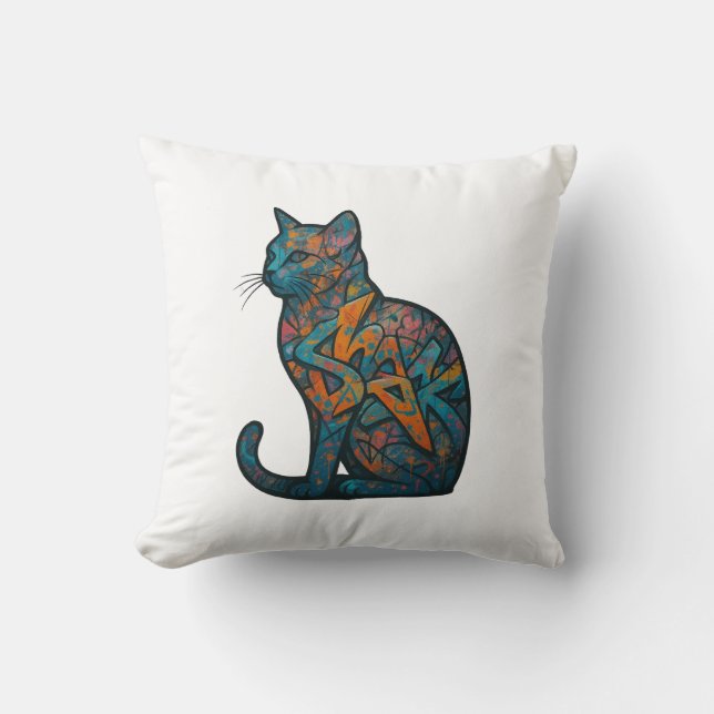 Feline Inferno Kussen (Voorkant)