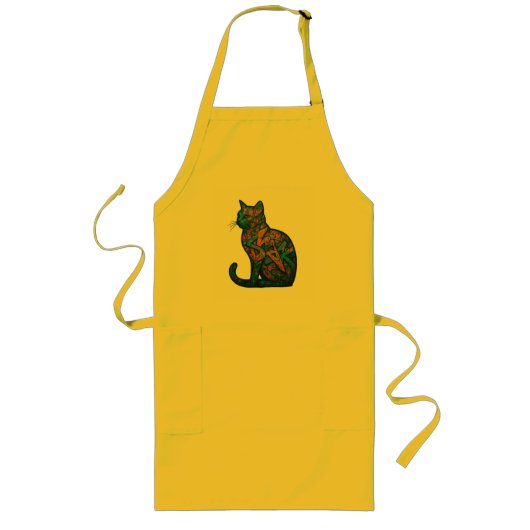 Feline Inferno Lang Schort (Voorkant)