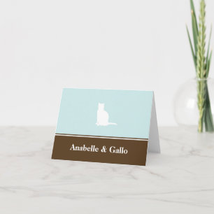 Feline-kattennaam, aangepaste notitiekaart blanco