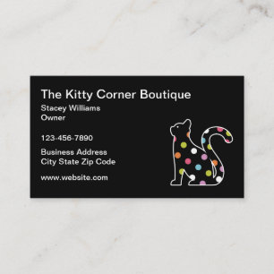Feline Kitty Cat Boutique Visitekaartjes