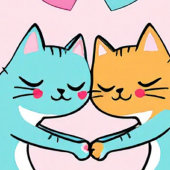 Feline Love Douche Rideau